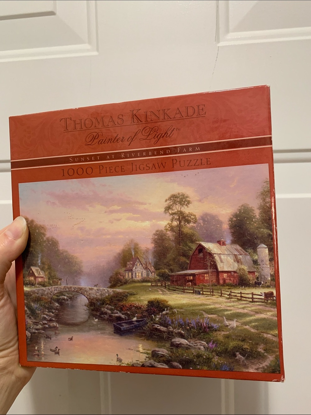 3/$15 NIB Thomas Kinkade Sunset at Riverbend Farm 1000 Piece Puzzle
